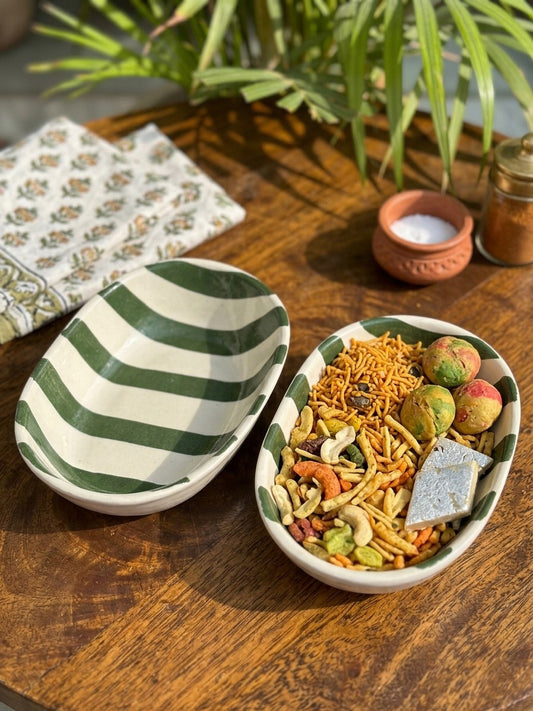 Green Candy Swirl Snack Bowl