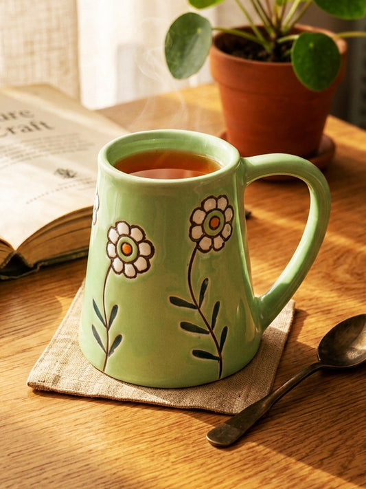 Green Daisy Dew Mug