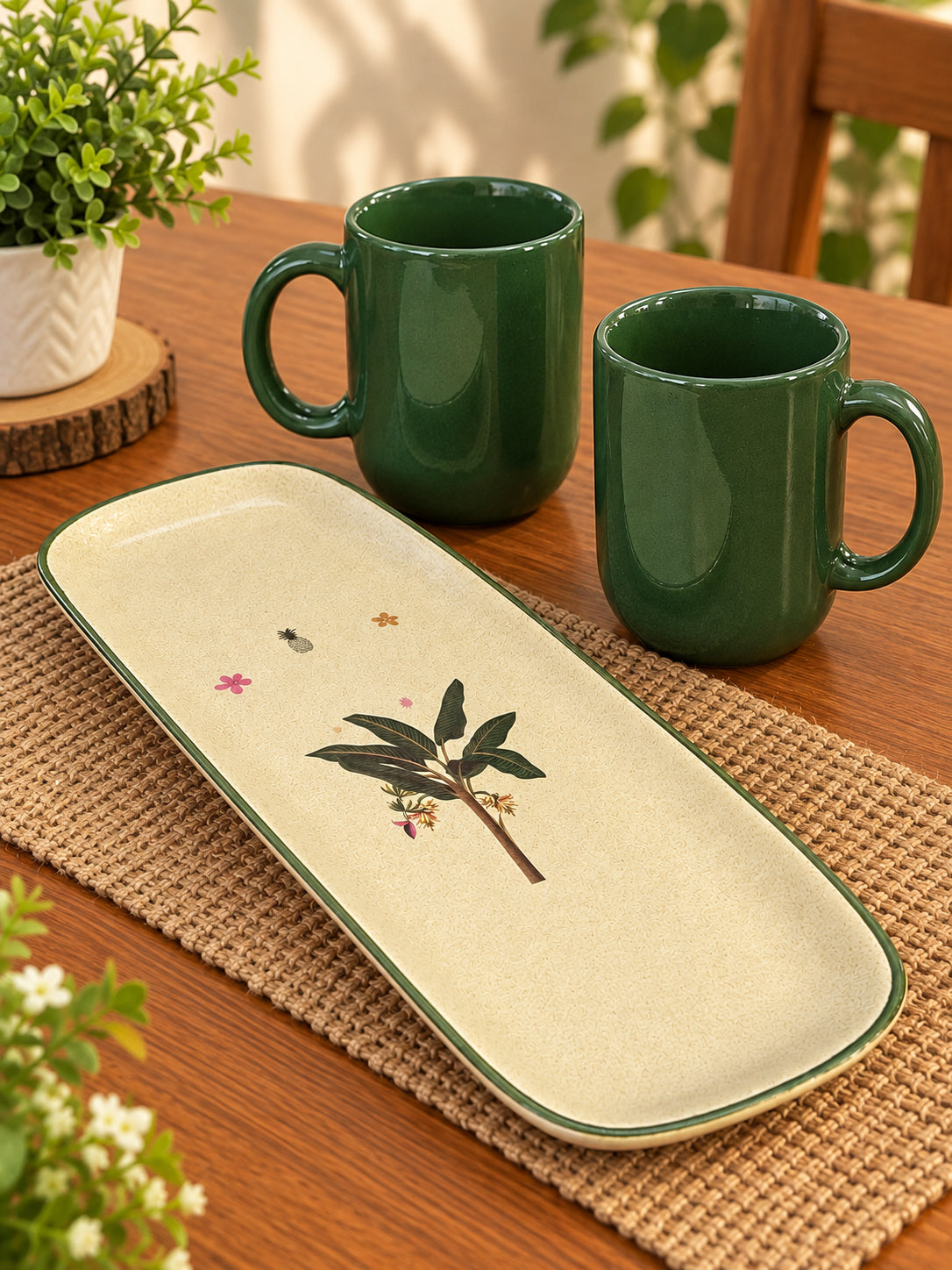 Green Palm Atelie-Combo Set of 3