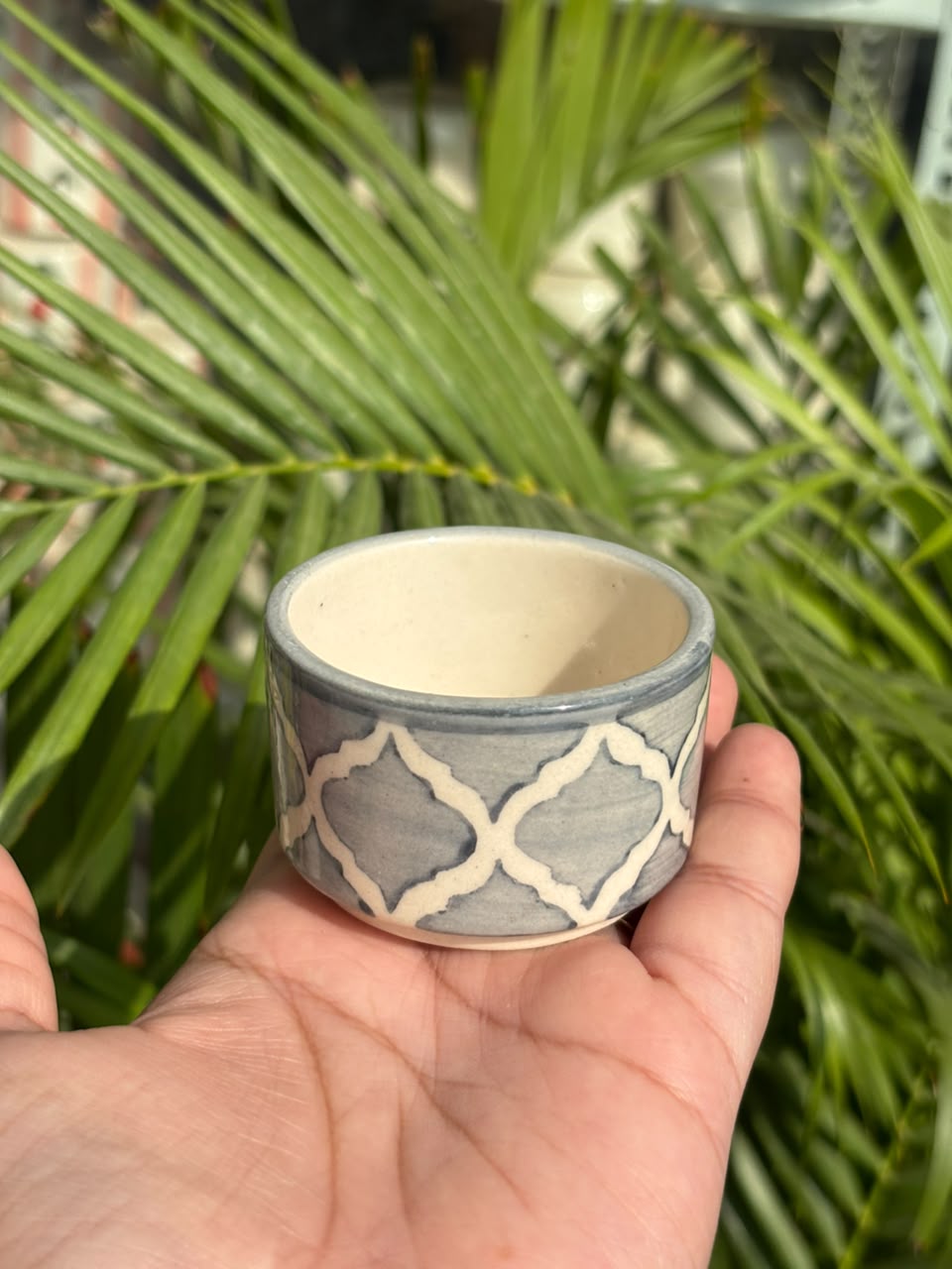 Grey Moroccan Dip Bowls Set (Set of 4)