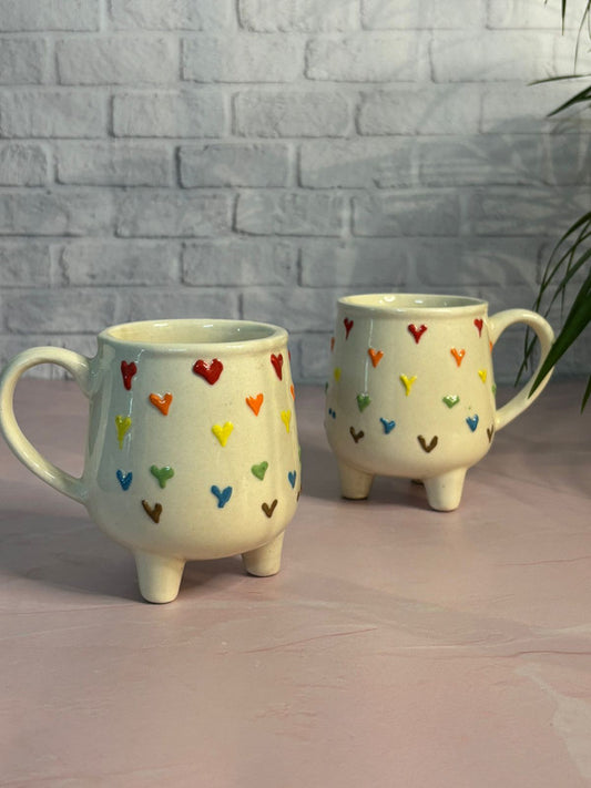 Multi-heart Leg Coffee Mug