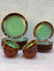 Brown Green Glaze Dinner Set (Set of 20)