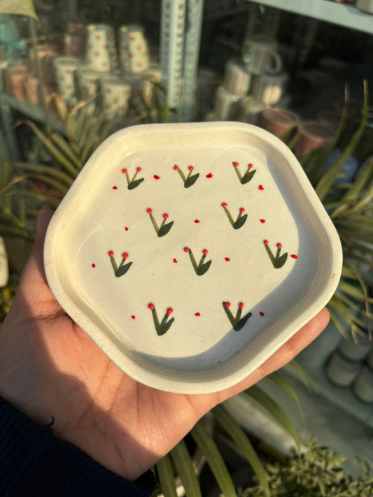 Red Cherry Snack Plate (Set of 2)