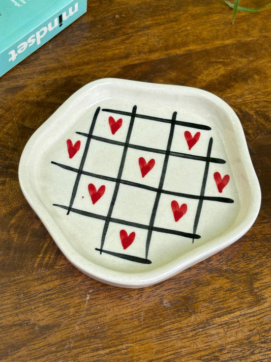 Tic-Tac-Love Snack Plate (Set of 2)