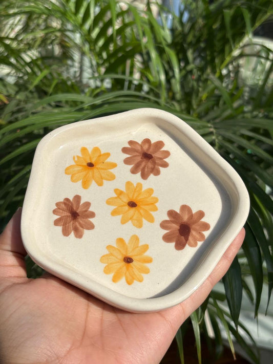 Retro Bloom Snack Plate (Set of 2)