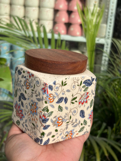 FloraMajesty Decal Print Air-tight Jar