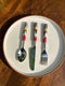 Tulip Crest Handcrafted Cutlery Set (Set of 3)