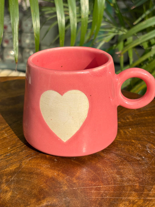 Big Pink Heart Coffee Mug