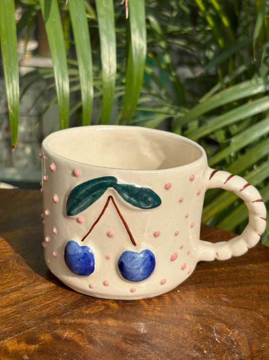 Blue Cherry Bloom Coffee Mug