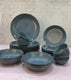 Metallic Blue Glaze with Lines Dinner Set (Set of 20)
