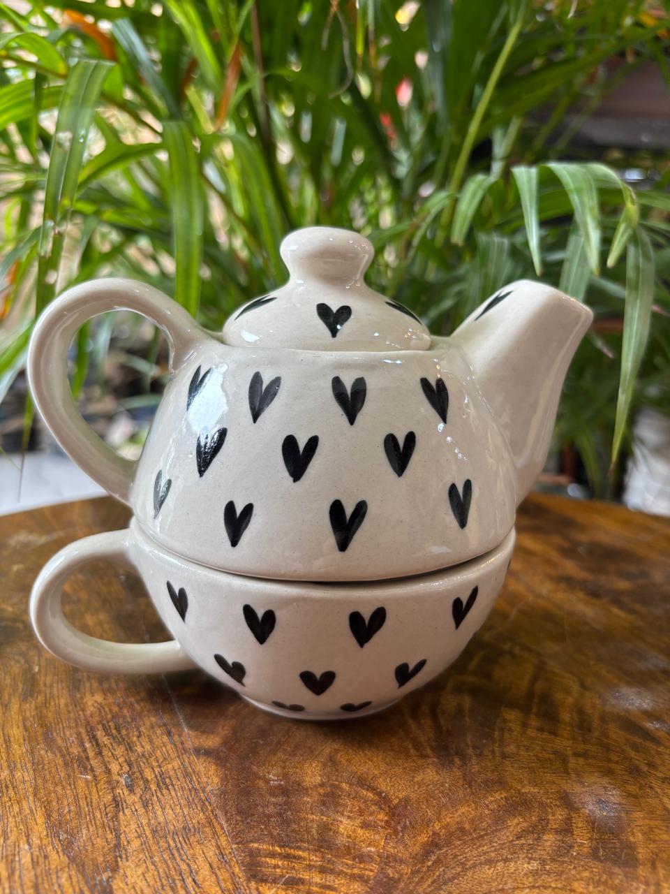 Black Hearts One Pot Kettle Set
