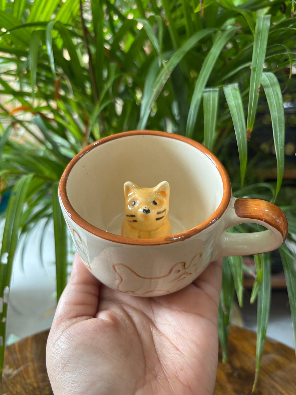 3D Cat Coffee Mug