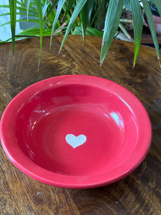 Red Heart Pasta Plates Set of 2 (7inc)