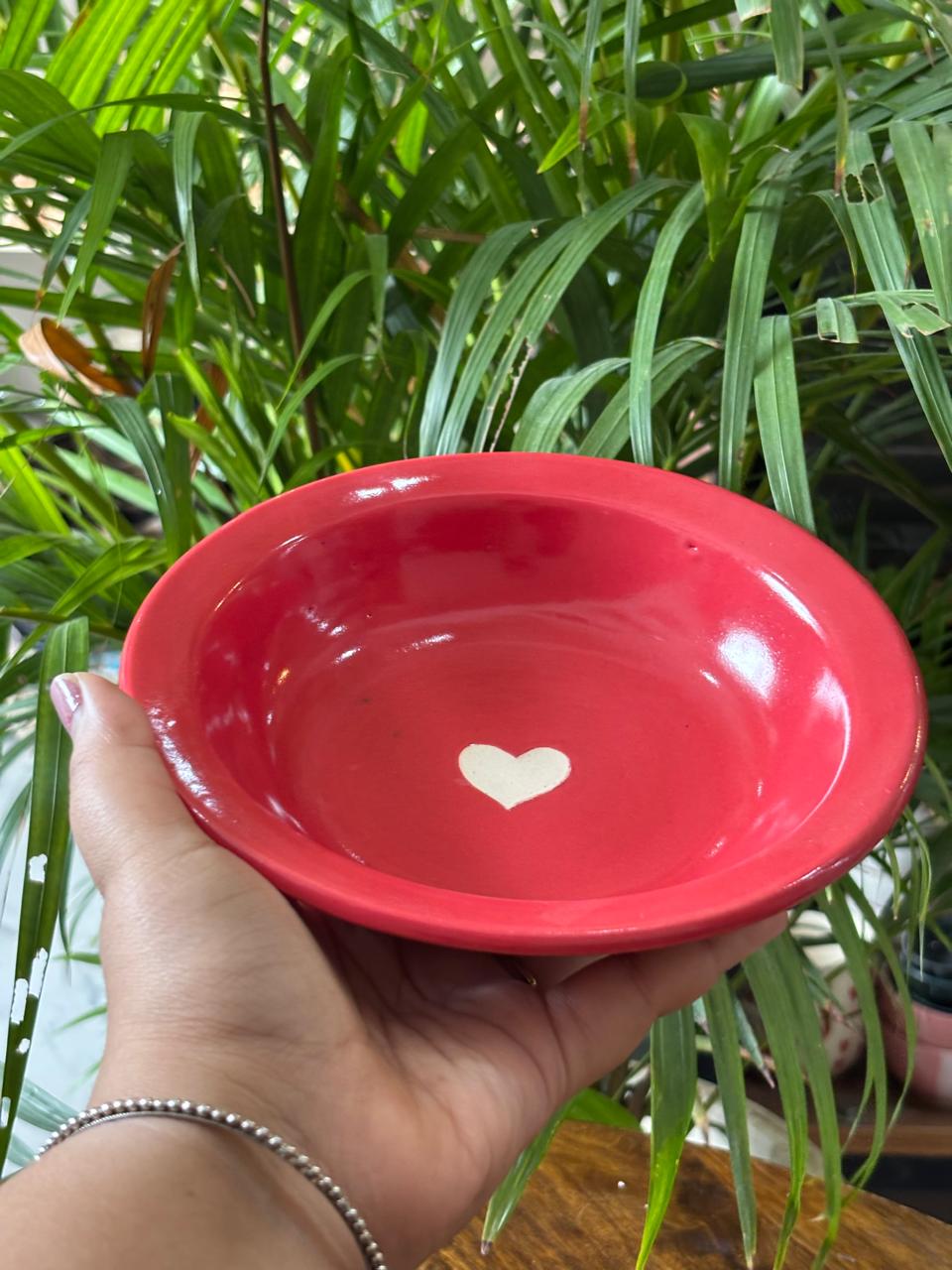Red Heart Pasta Plates Set of 2 (7inc)