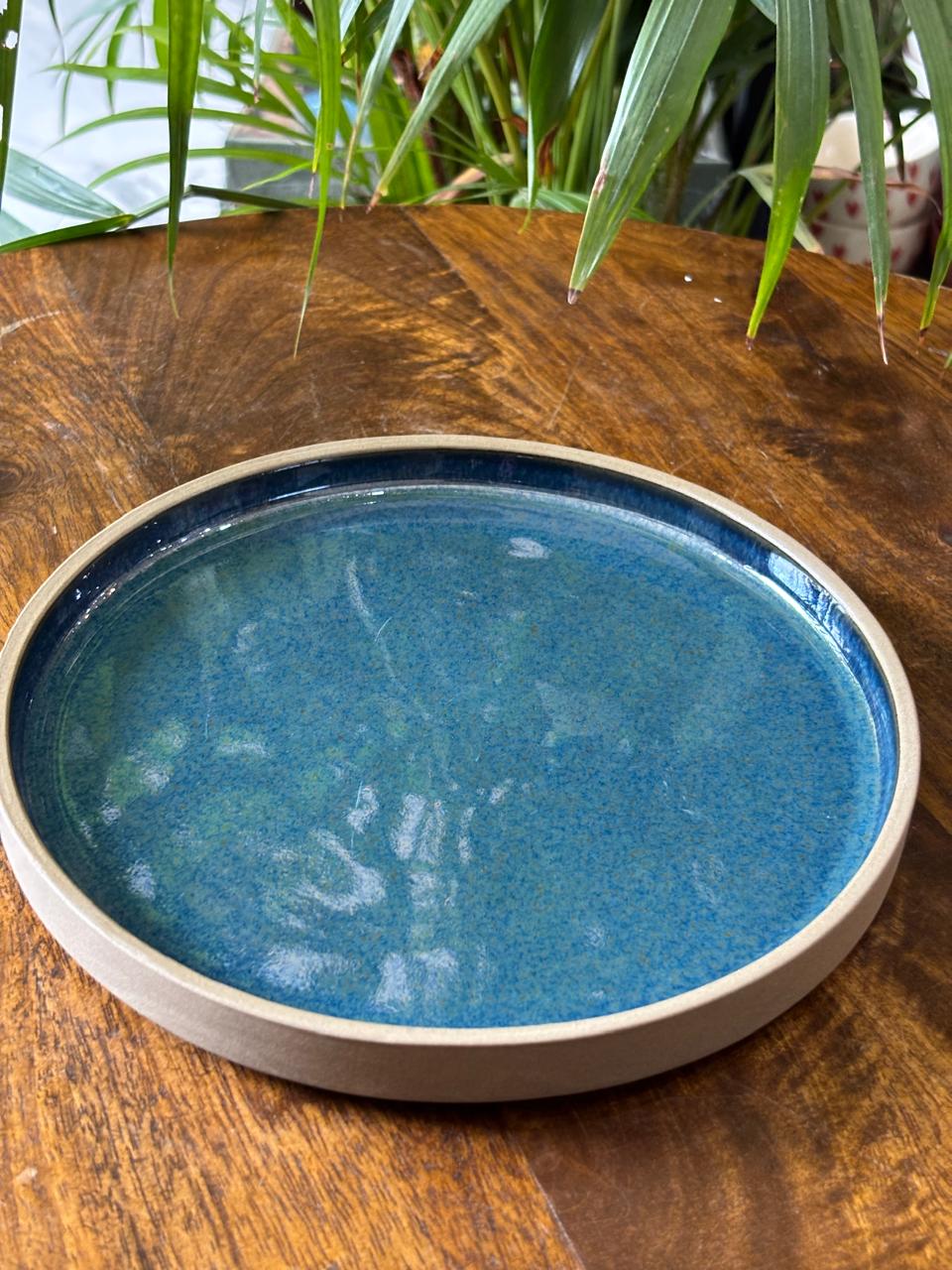 Blue Round Platter