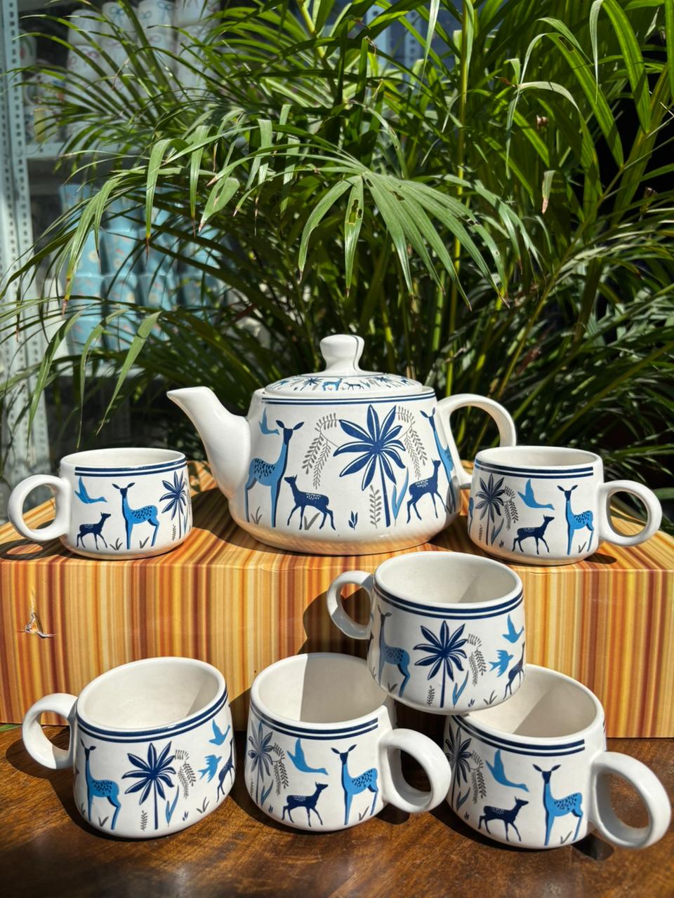 Deer Decal Print Kettle Set (Set of 7)