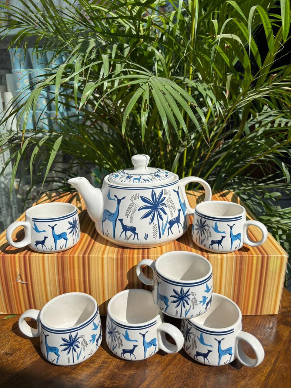 Deer Decal Print Kettle Set (Set of 7)