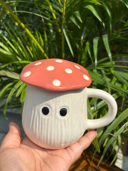 Mushroom Magic Coffee Mugs Combo with Lid (Set of 3)