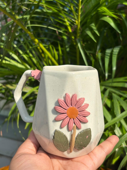 Rustic Blossom Grey Coffee Mug