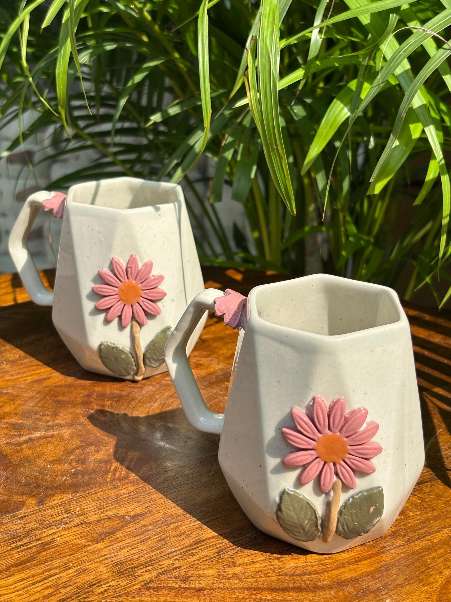 Rustic Blossom Grey Coffee Mug