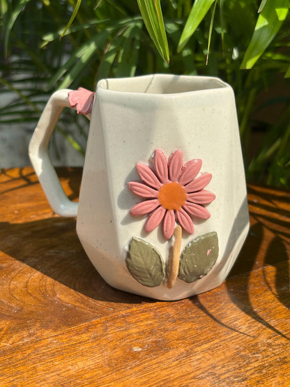 Rustic Blossom Grey Coffee Mug