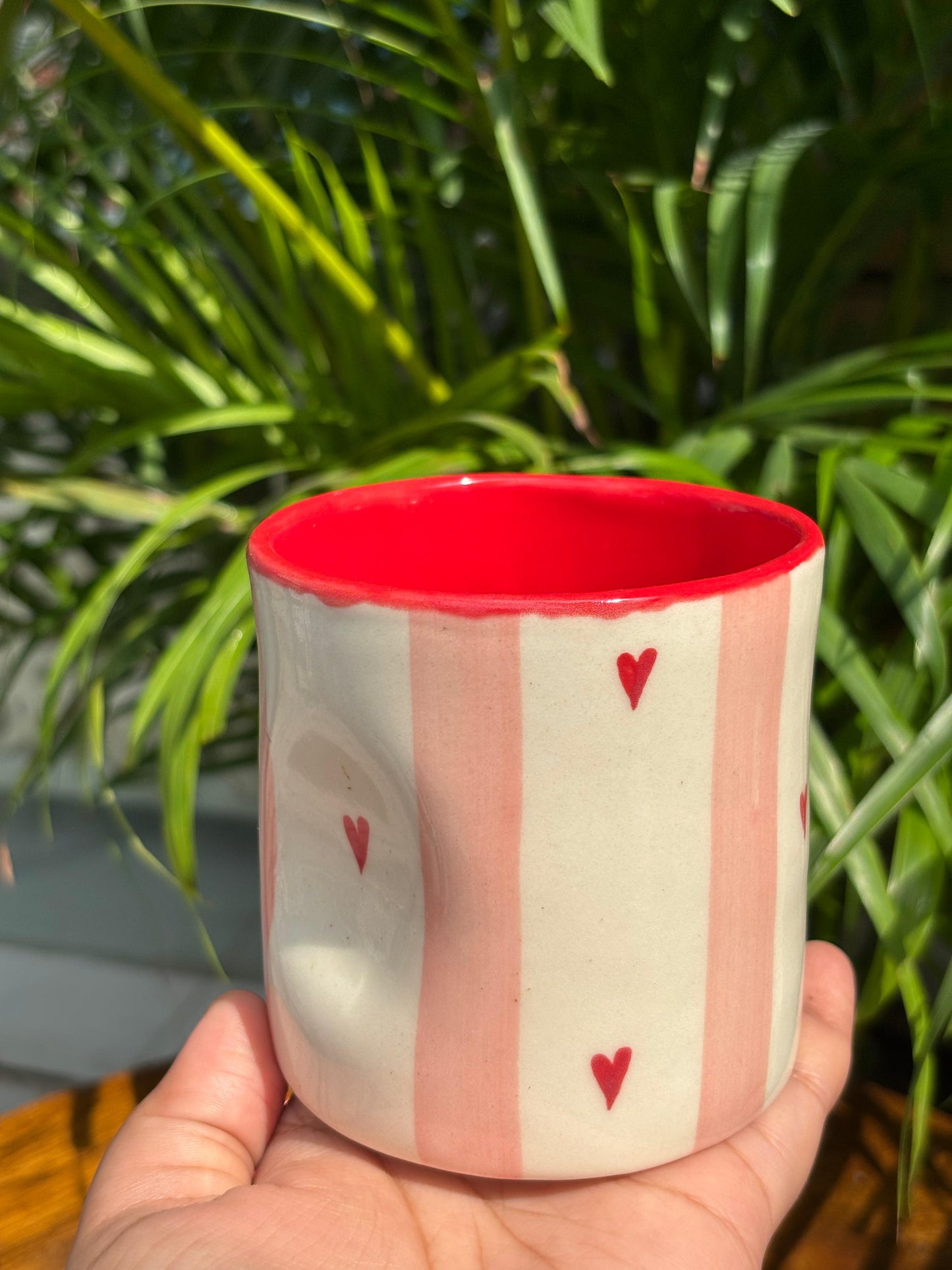 Blush of Hearts Candle Jars/ Water Glasses Combo (Set of 3)