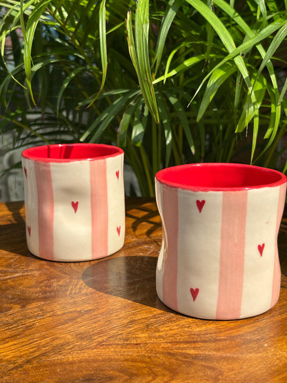 Blush & Love Candle Jar/ Water Glass