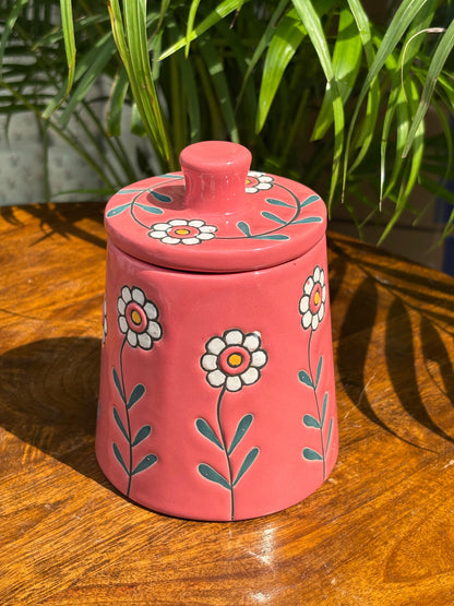 Bloom Collection Candle Jars with Lid Combo (Set of 2)