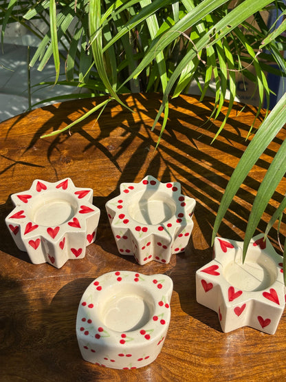 LoveGlow Series Tea Light Holders (Set of 4 Assorted)