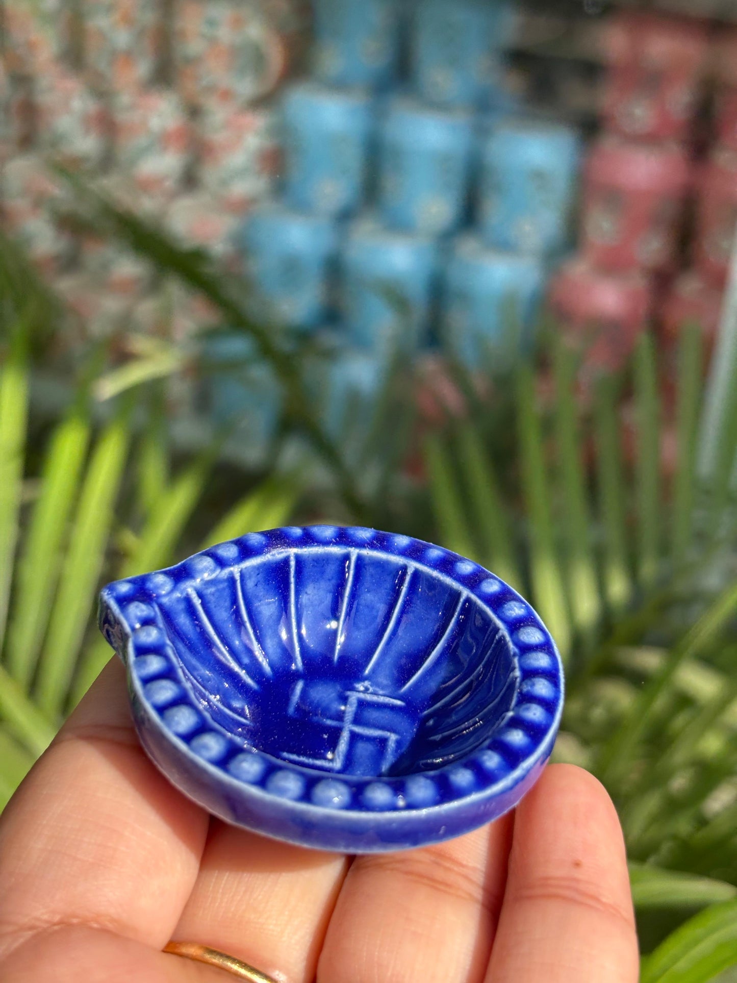 Rangoli Hues Diya's (Set of 4 Assorted Colors)