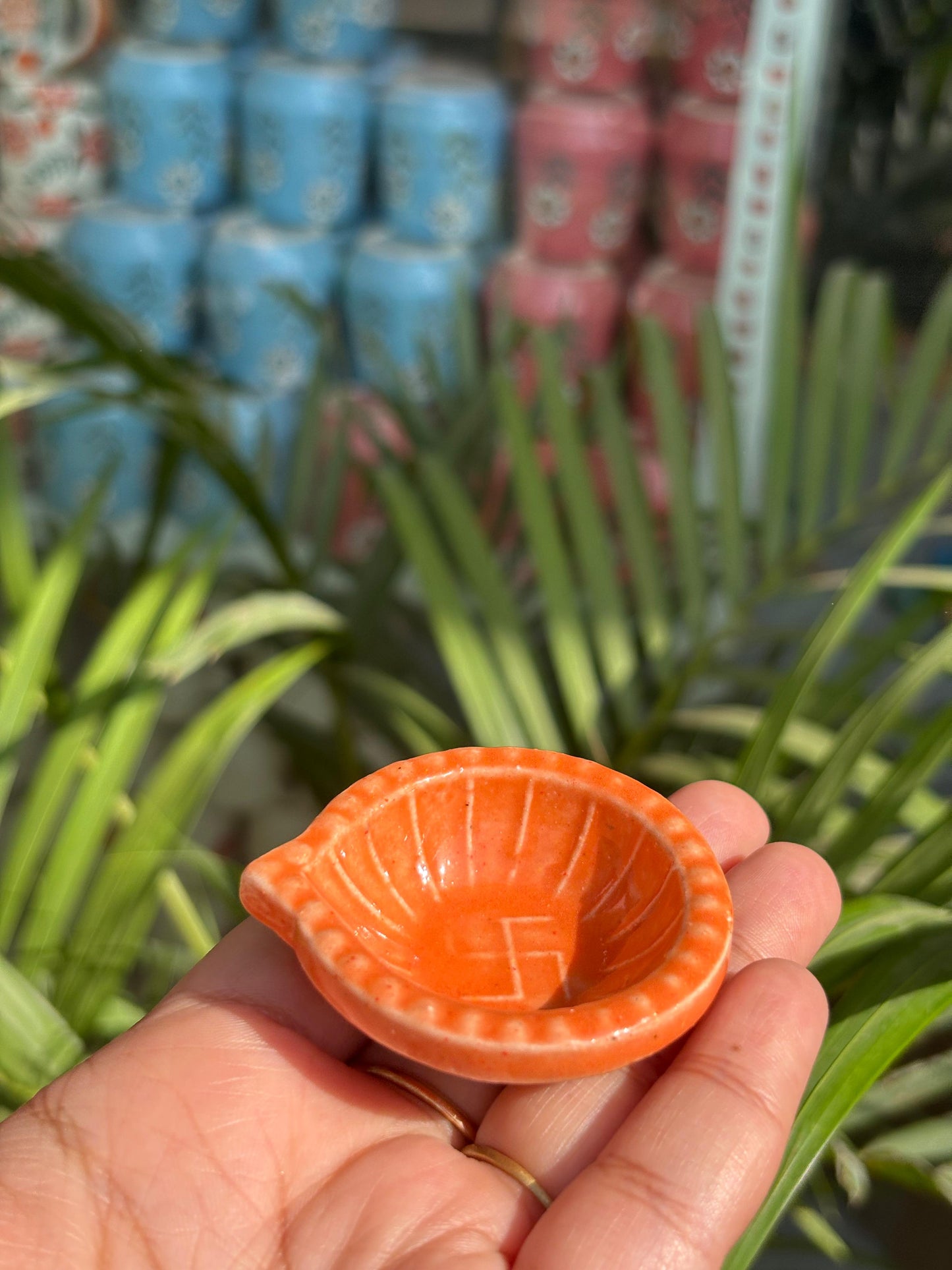 Rangoli Hues Diya's (Set of 4 Assorted Colors)