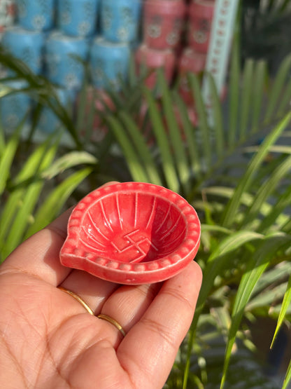 Rangoli Hues Diya's (Set of 4 Assorted Colors)