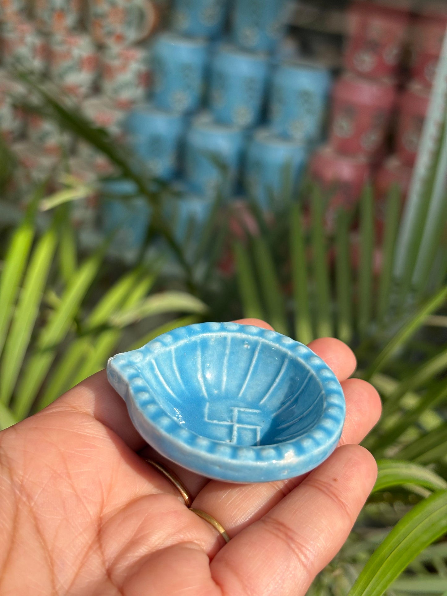 Rangoli Hues Diya's (Set of 4 Assorted Colors)