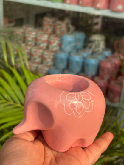 Lil’ Ele Glow Tea Light Holders-Pink (Set of 2)