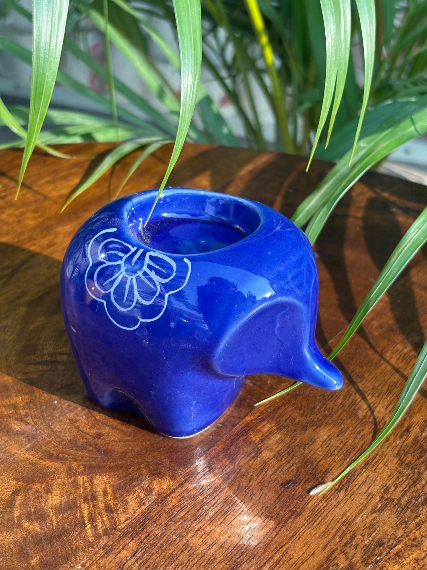 Lil’ Ele Glow Tea Light Holders-Blue (Set of 2)