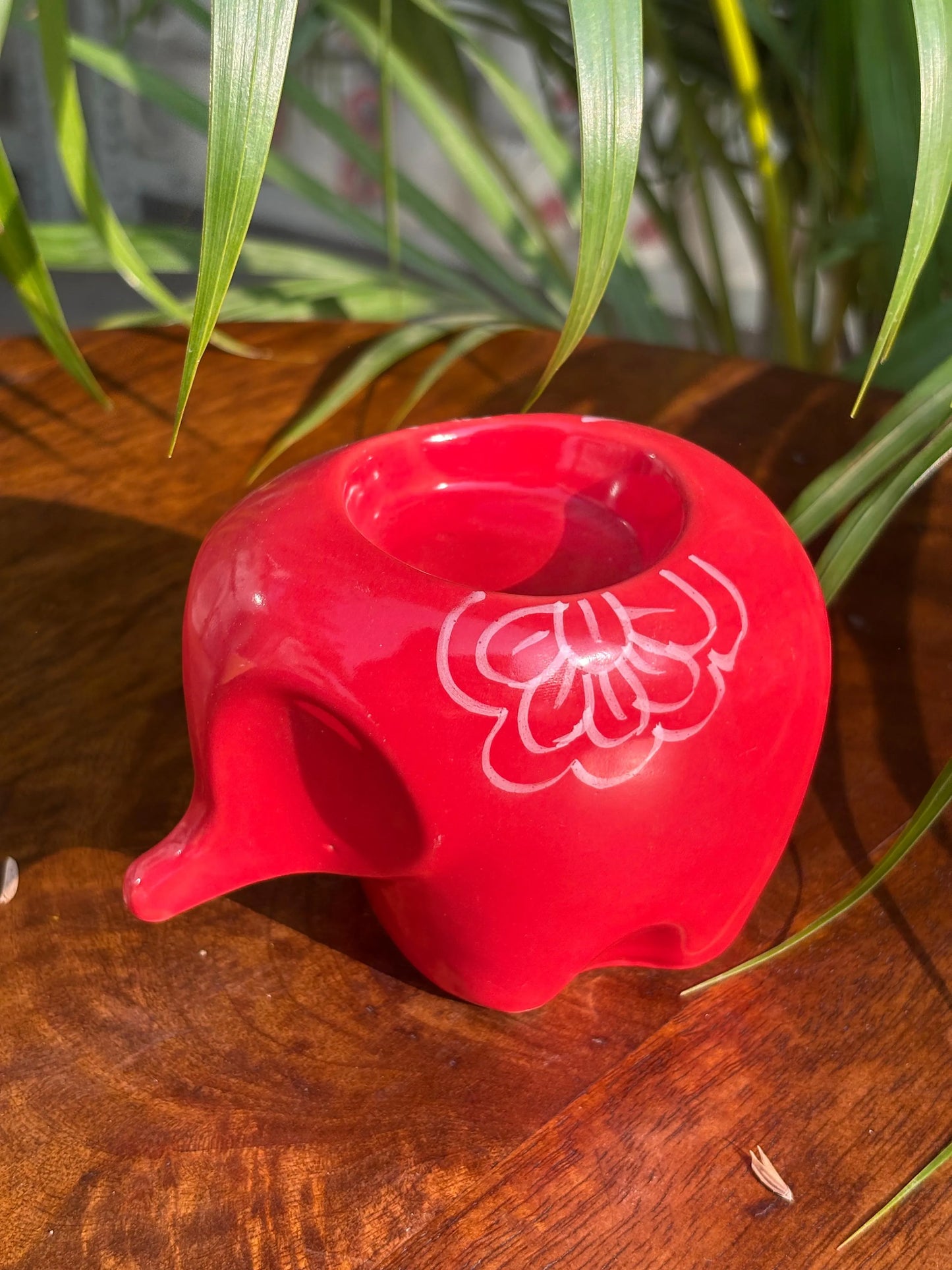 Lil’ Ele Glow Tea Light Holders-Red (Set of 2)