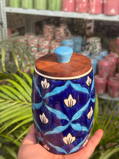 Noor-e-Azure Handcrafted Air-tight Jar (Round)
