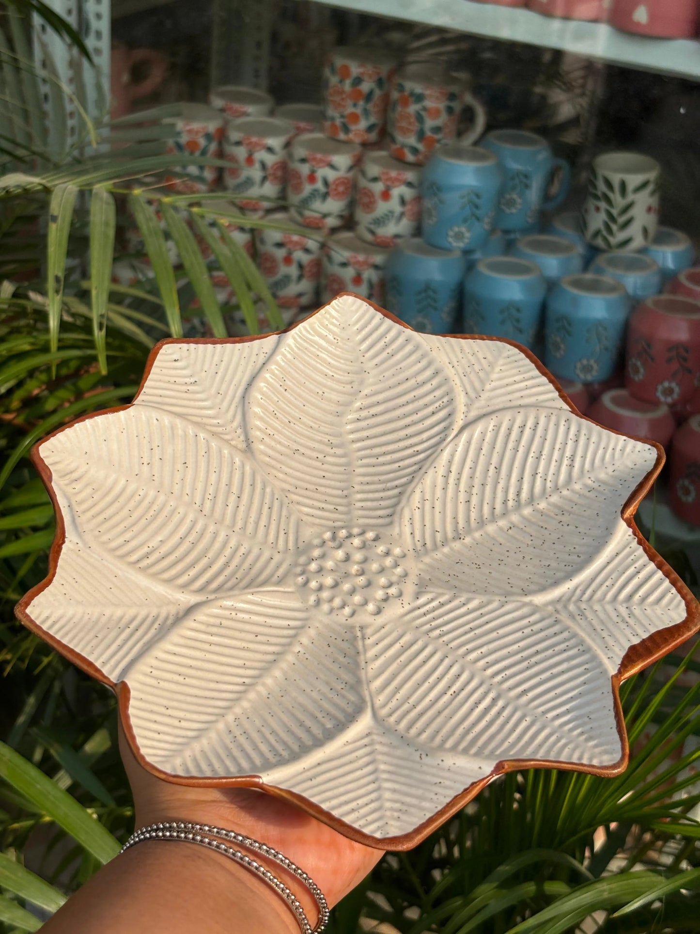 Blush Bloom-White Platter