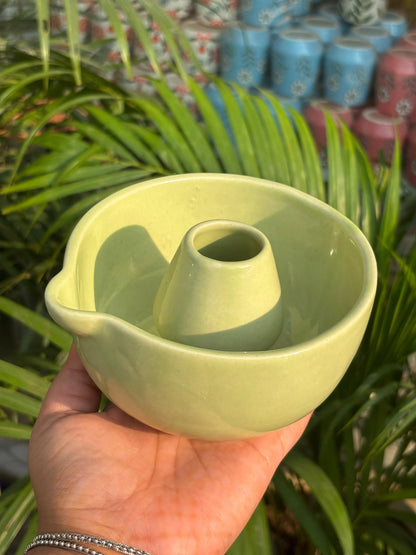 Green Mist Matcha Bowl & Whisk Holder Set