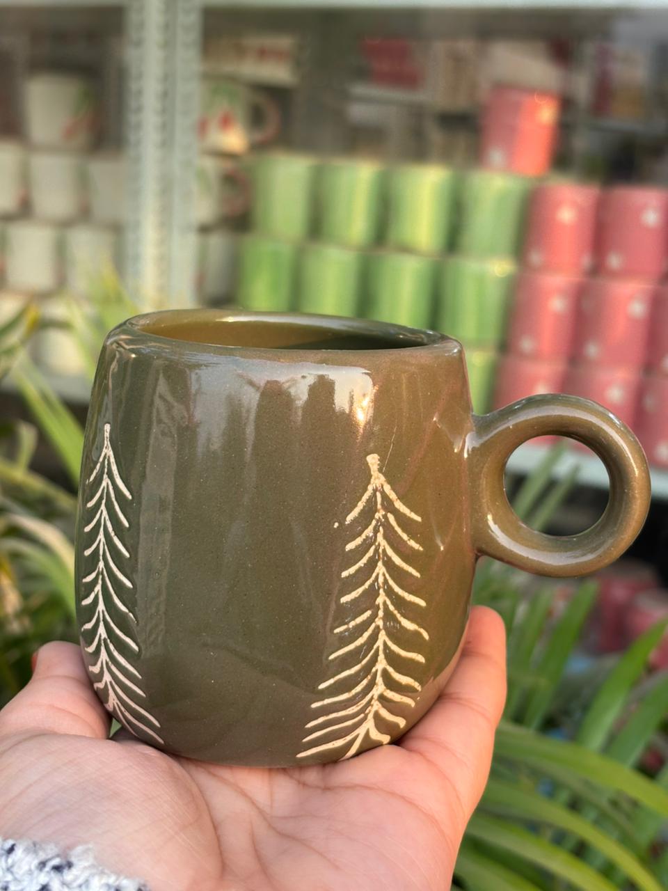 Christmas Pine Green Mug