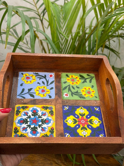Imperial Mosaic Wooden Tray (Assorted Design)