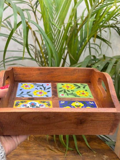 Imperial Mosaic Wooden Tray (Assorted Design)