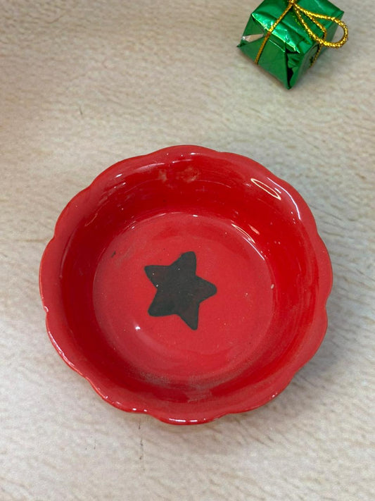 Crimson Star Dip Dish (Set of 2)