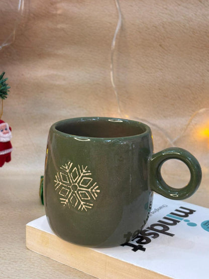 Holiday Snowkiss Green Mug