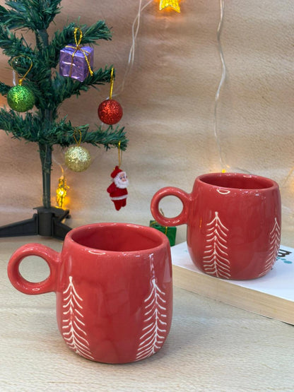 Christmas Pine Red Mug