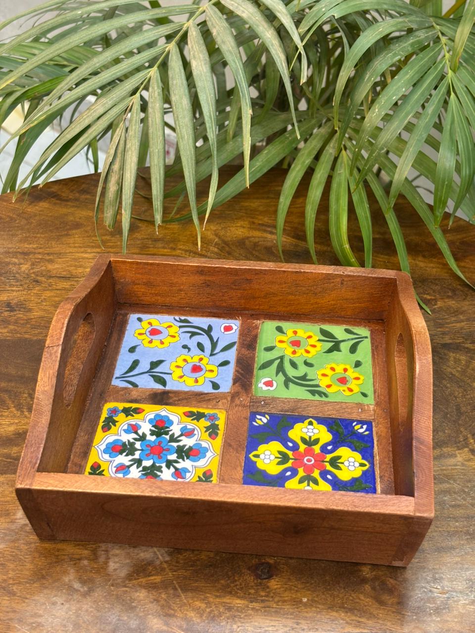 Imperial Mosaic Wooden Tray (Assorted Design)