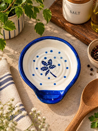 Indigo Blossom Spoon Rest (Set of 2)