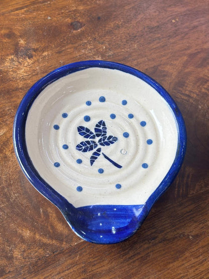 Indigo Blossom Spoon Rest (Set of 2)
