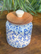 Indigo Paisley Wooden Lid Airtight Jar