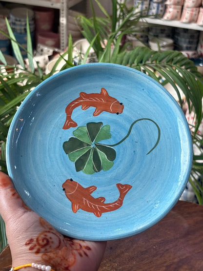 Koi Haven Snack Plates Set (Set of 2)